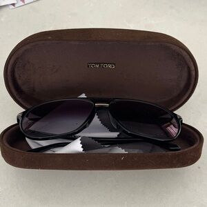 Tom Ford “Bruce” Black Sunglasses with Brown Case